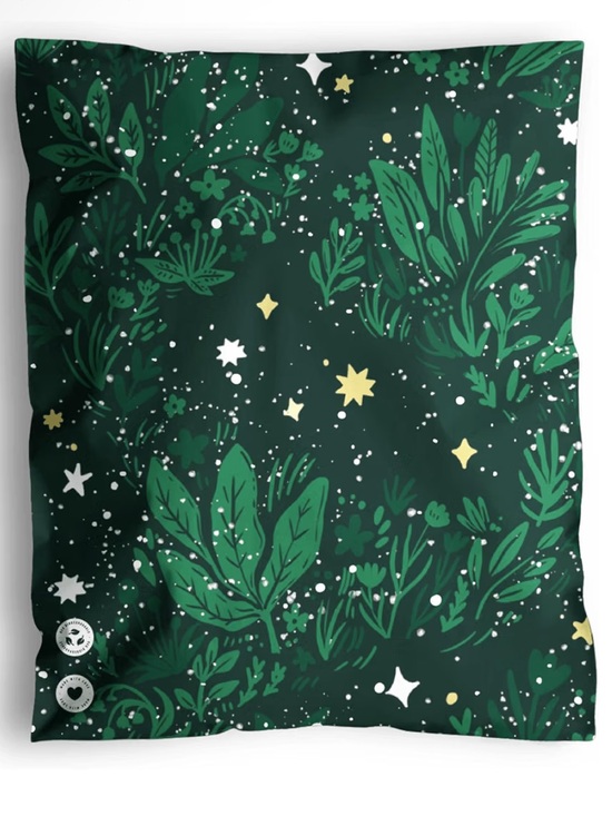 impack Other - 10x13 Polymailers Set of 15 Lush Magical Leaves Sustainable Recyclable Mailers